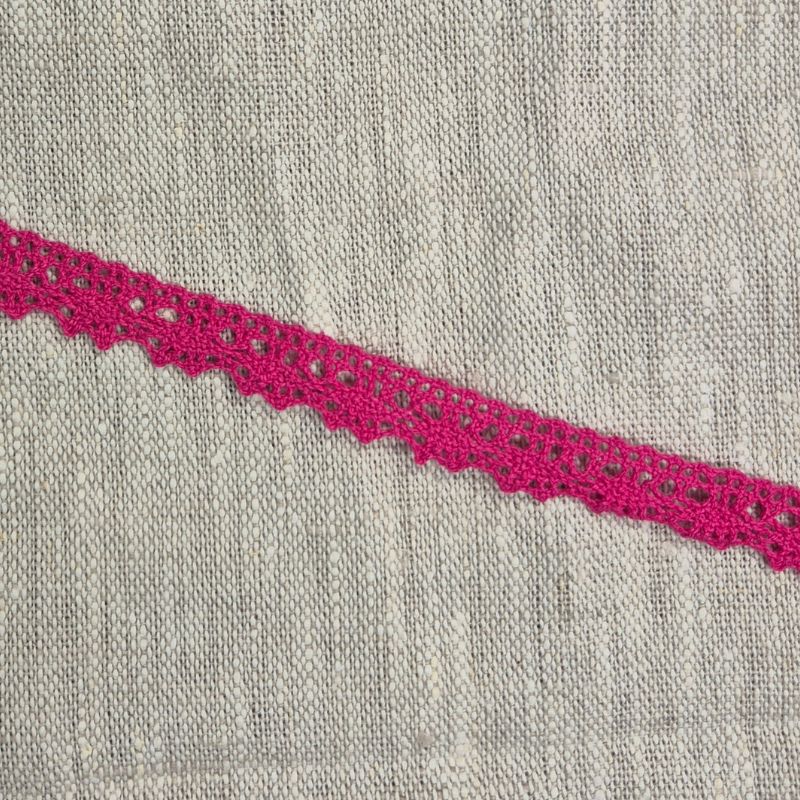 Spetsband 13mm rosa'