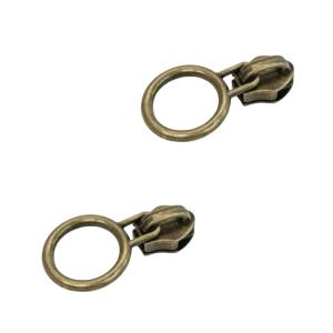 Sallie Tomato löpare #5 med ring, antikmässing, 2-pack