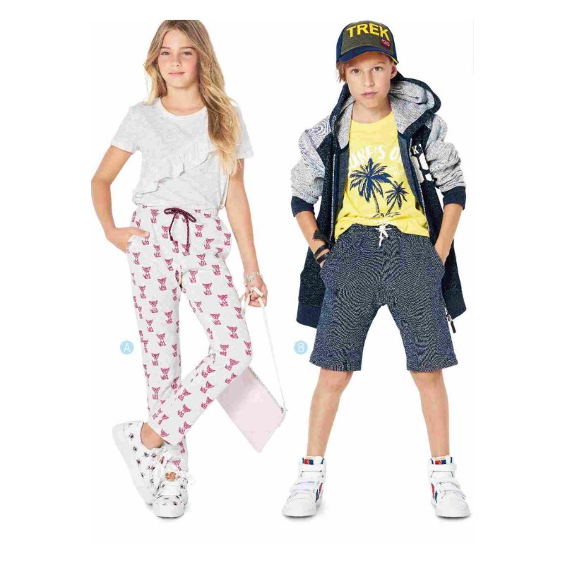 Burda 9324 byxa och shorts barn, stl 134-164