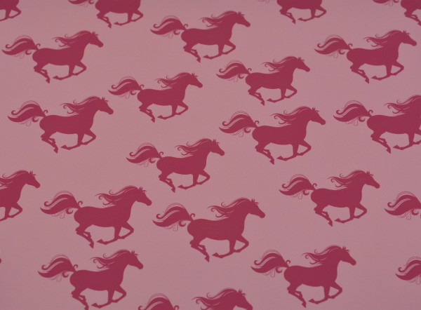 Rosa hästar på ljusrosa botten