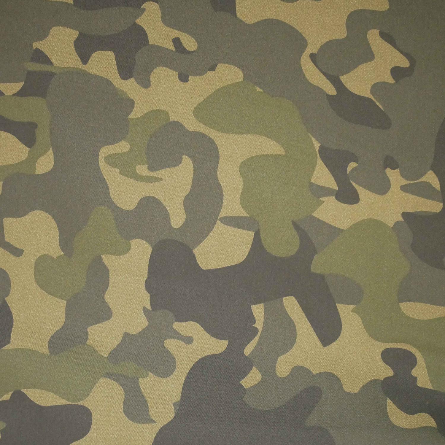 Camouflage denim stretch - Militärgrön
