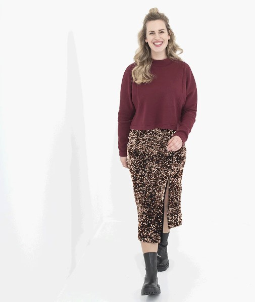 Paljettyg med sammetsbotten