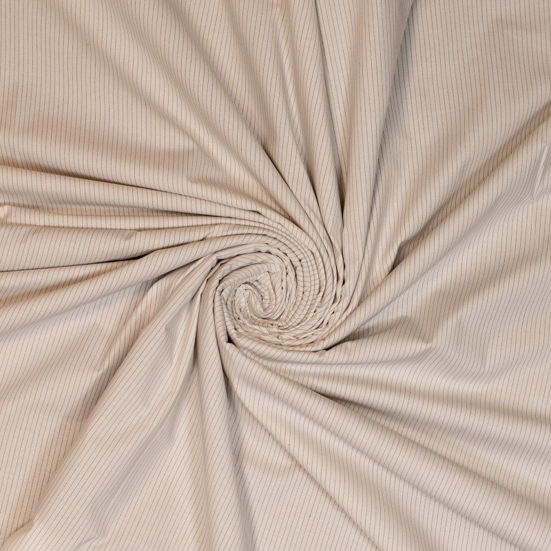 Bomullsstretch - Vit/Svart