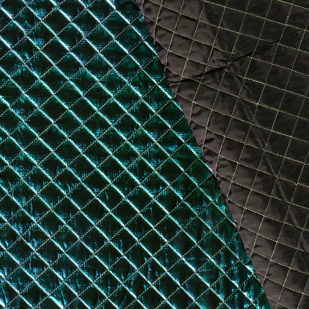 Dubbelsidigt tunt quiltat polyestertyg - Holografisk folie