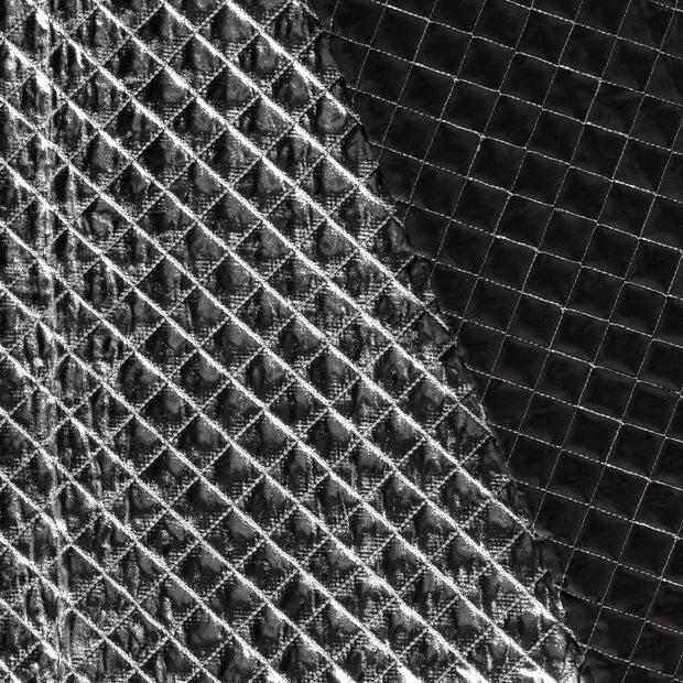 Dubbelsidigt tunt quiltat polyestertyg - Silverfoile