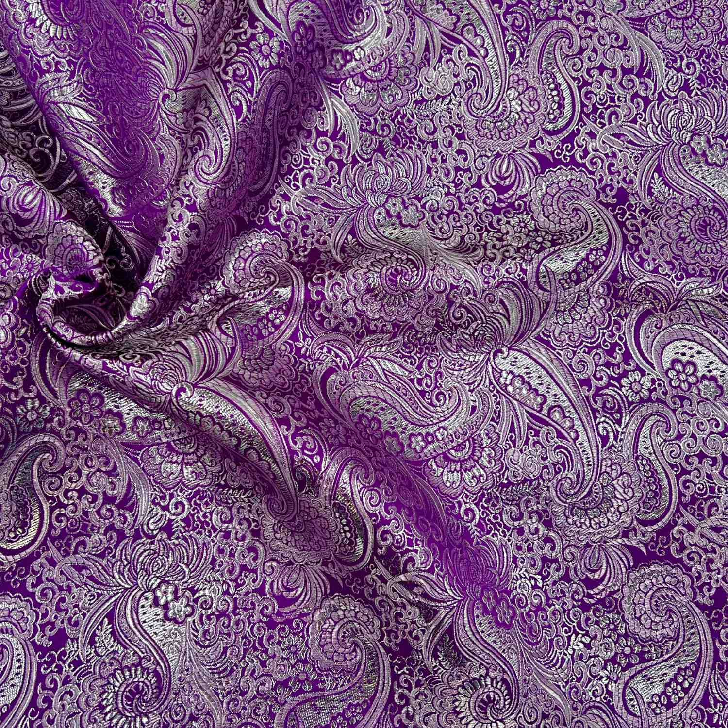 Festtyg Brokad - Lila/Silver