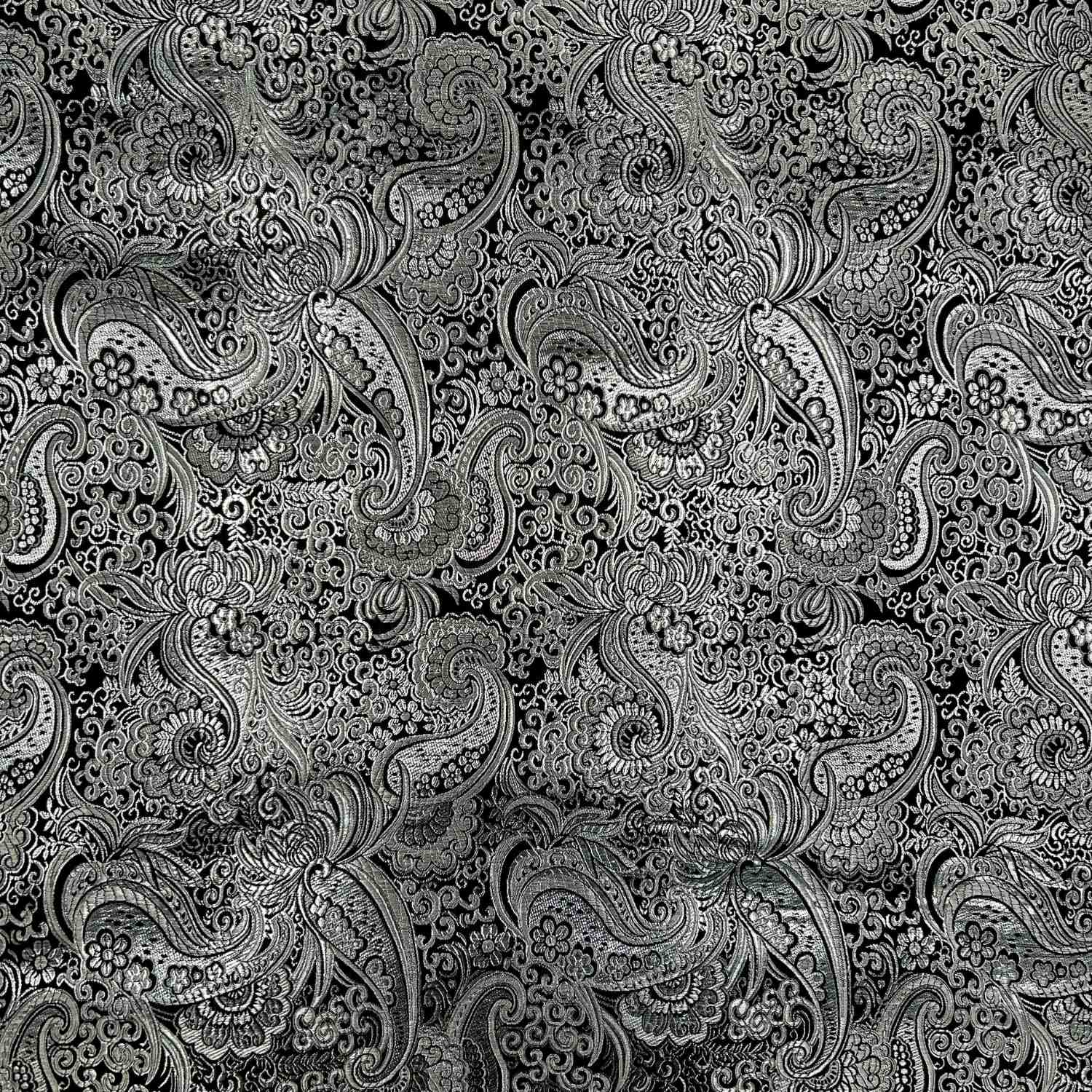 Festtyg Brokad - Svart/Silver