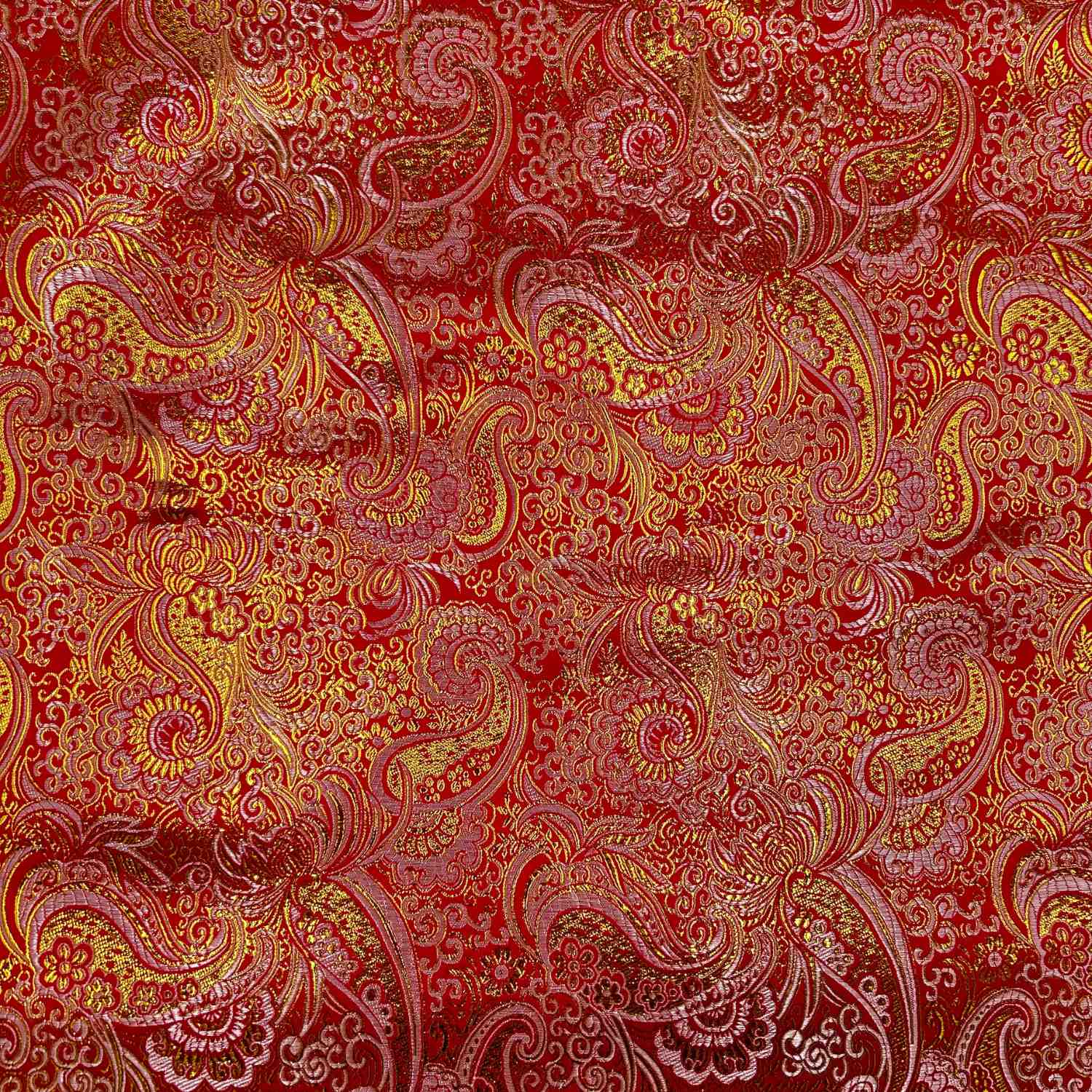 Festtyg Brokad - Röd/Guld