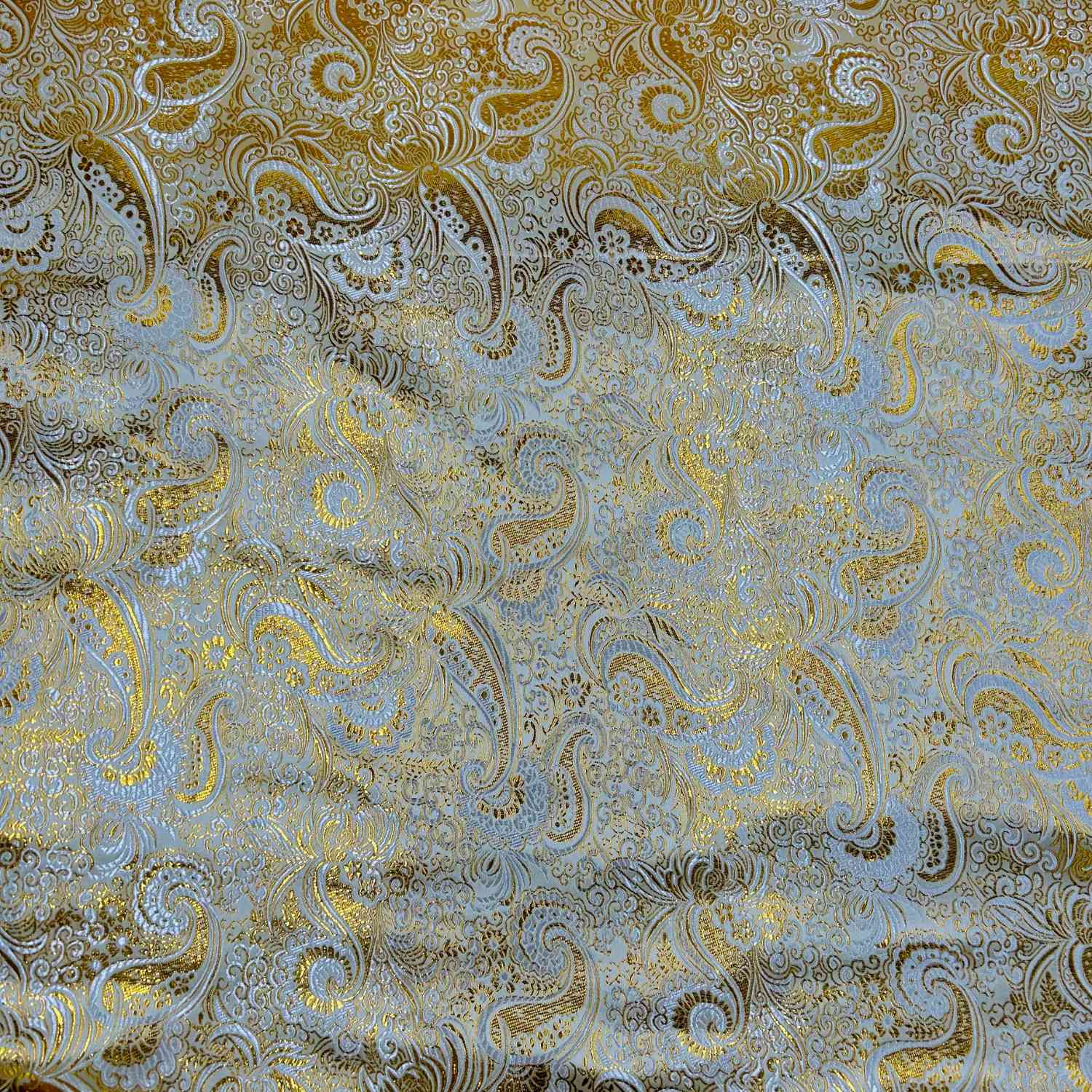 Festtyg Brokad - Cremé/Guld