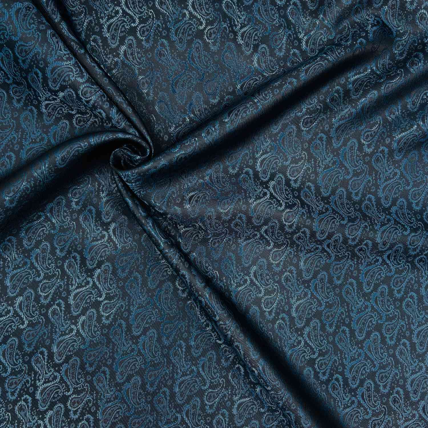 Fodertyg Jacquard - Petrolblå