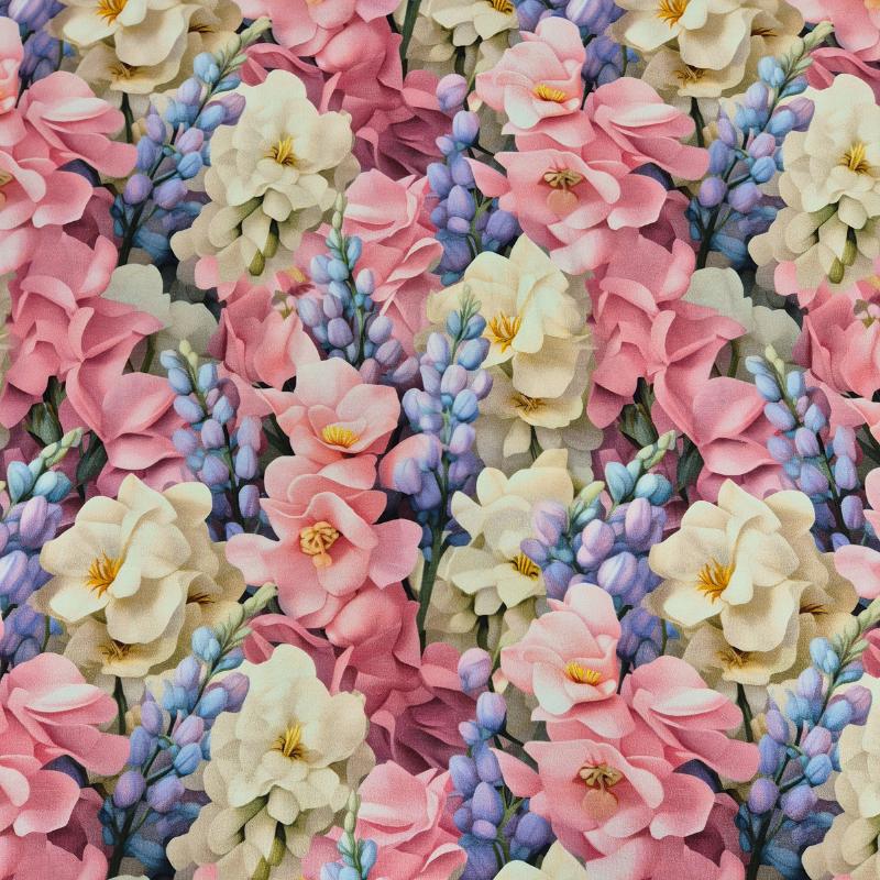 Trikå Blommigt pastell