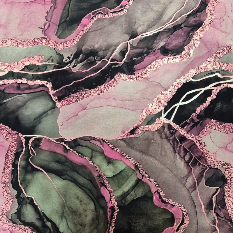 Trikå 180 cm bred - Marmor stormönstrad