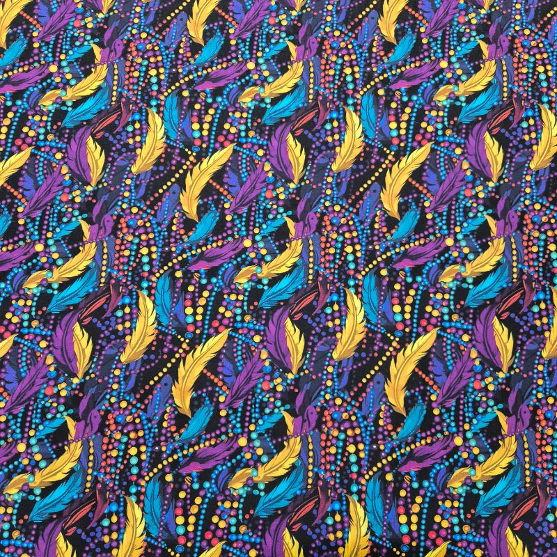 Jogging 180cm bred - Fjädrar och pärlor