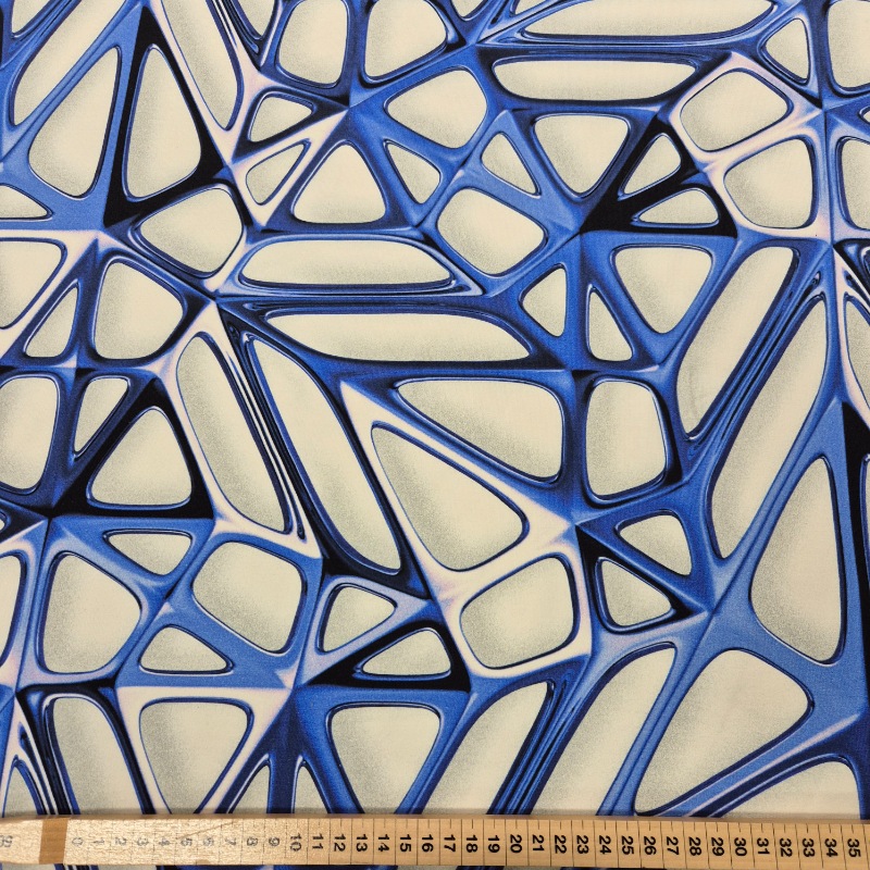 Jogging 180cm bred - Blå flytande metall