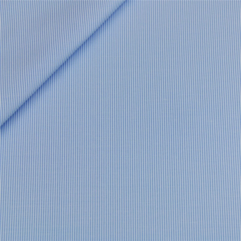 Skjorttyg Blå/vit randig