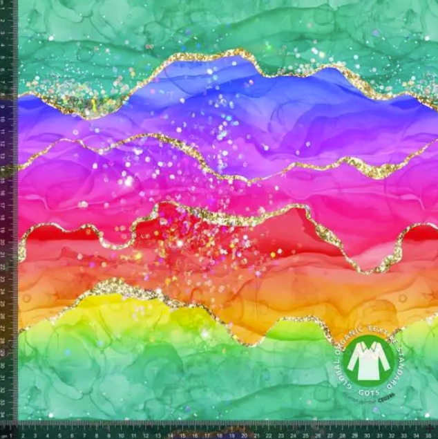 Bomullstrikå Regnbågsguld