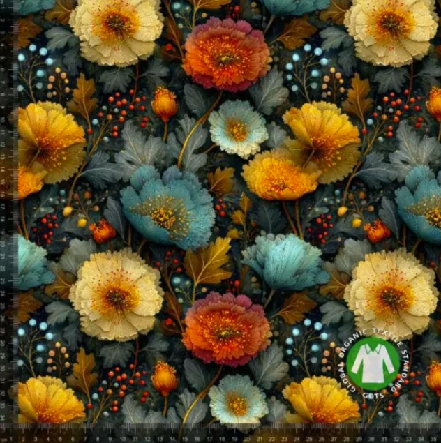 Bomullstrikå Höstblommor