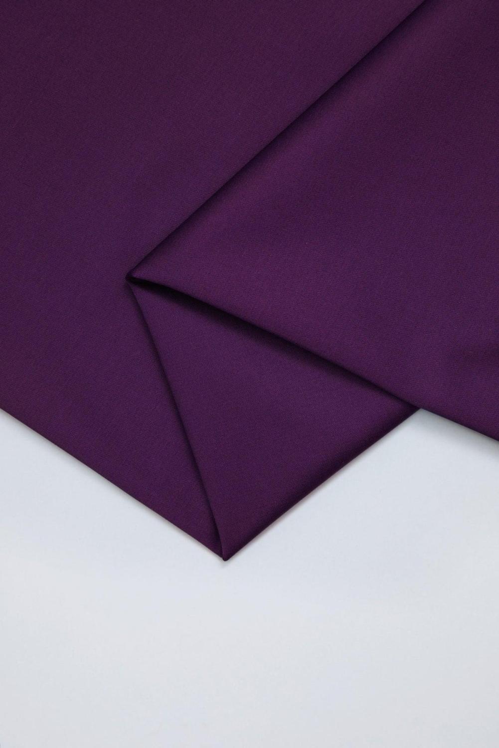 Bomullstwill med stretch Plommonlila (Plum), mind the MAKER, ekologisk