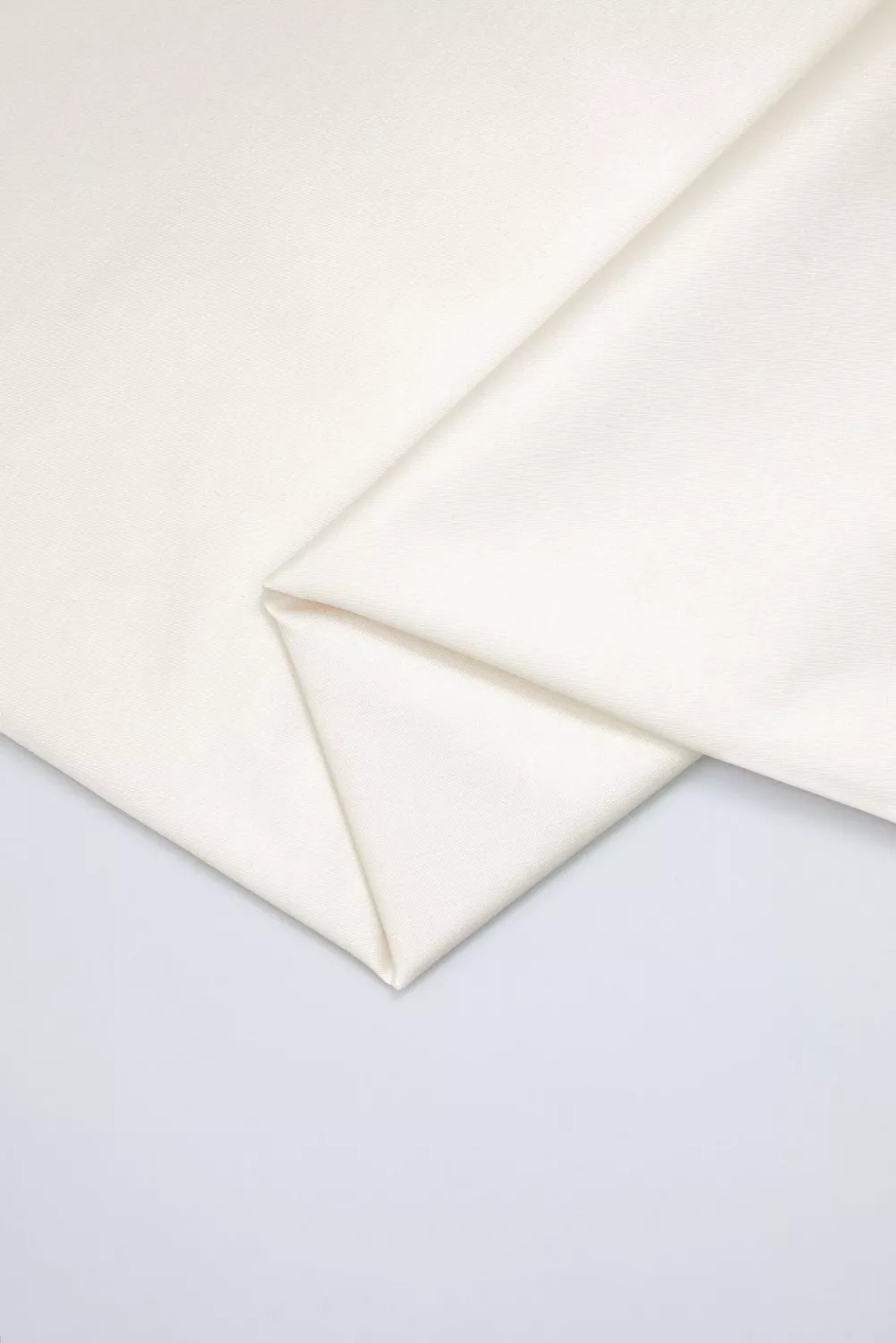 Bomullstwill med stretch Creme (Creamy white), mind the MAKER, ekologisk