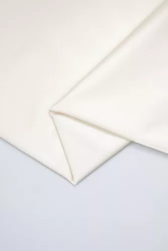 Bomullstwill med stretch Creme (Creamy white), mind the MAKER, ekologisk