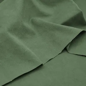 Bomullscanvas Heavy Washed - Olivgrön (Olive)