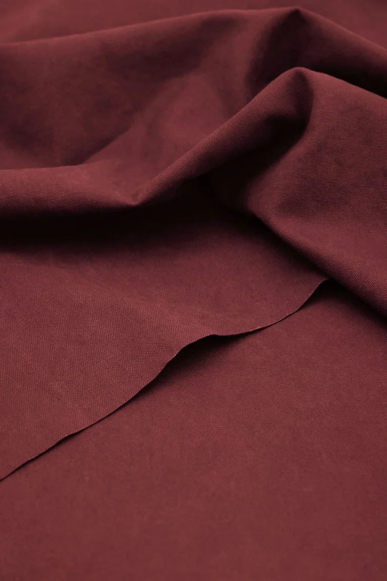 Bomullscanvas Heavy Washed Vinröd (Mulberry), mind the MAKER