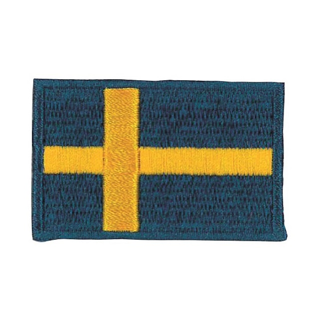 Tygmärke - Svensk flagga, 5 × 3,1 cm