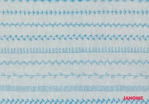 Dekorsömmar sydda med Janome Continental M17