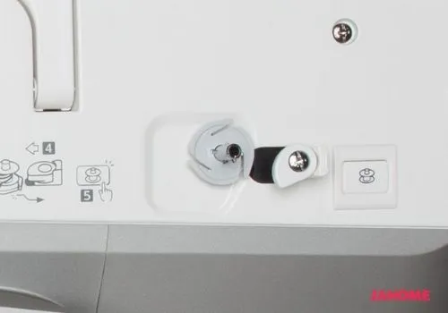 Separat spolmotor på Janome Continental M17