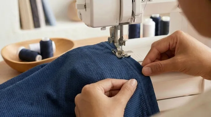 Covermaskin syr stretchig fåll