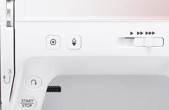 Kontrollknappar och hastighetskontroll på Allvis 740 DC