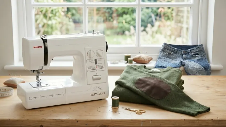 Lappa och laga kläder med Janome Easy Jeans