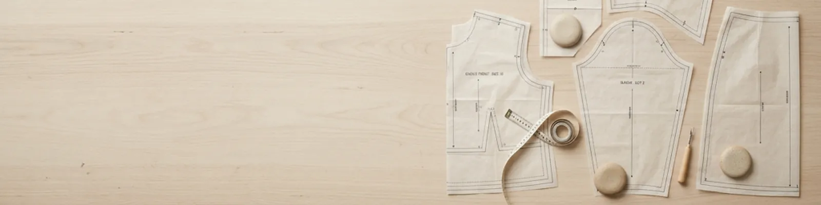 Sömnadsmönster hos Bernt i Lund – mönsterdelar och måttband