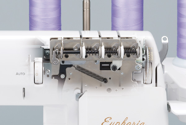 Baby Lock Euphoria automatisk trådleverans ATD-system