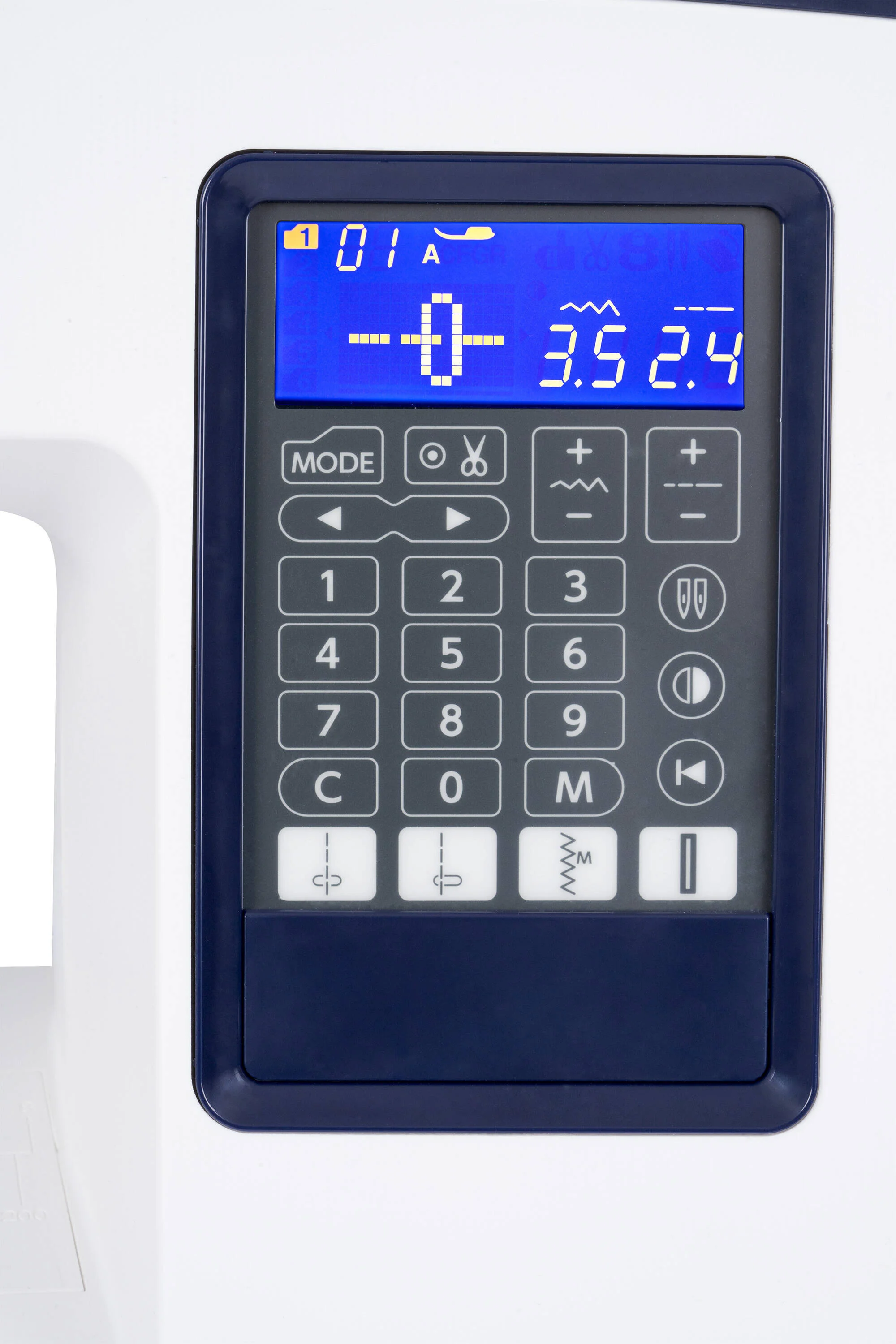 LCD-skärm på Janome Skyline S3 AE