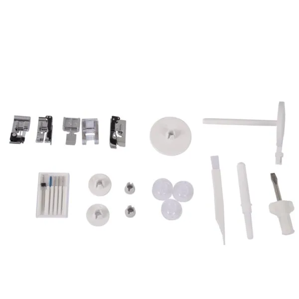 Medföljande tillbehör till Janome Skyline S3 AE