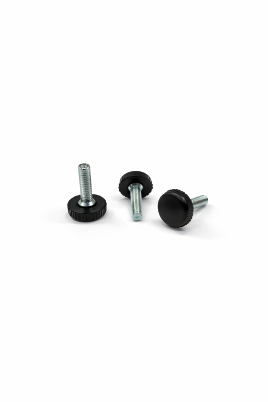 STÄLLBAR FOT M6 X 22 (19X6) SVART D 19 MM