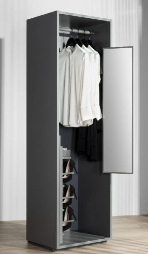 Pelly spegel till garderoben - Antracit