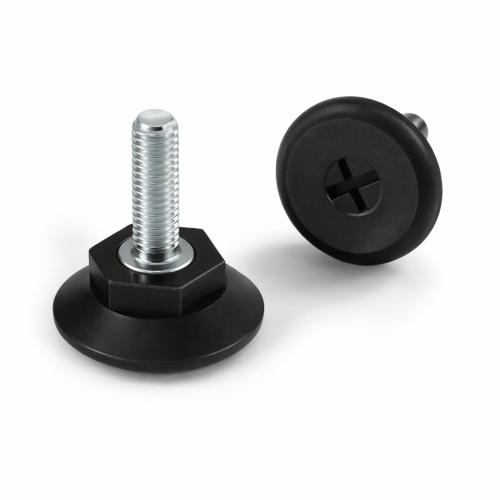 STÄLLBAR FOT M6 X 30 SVART D35