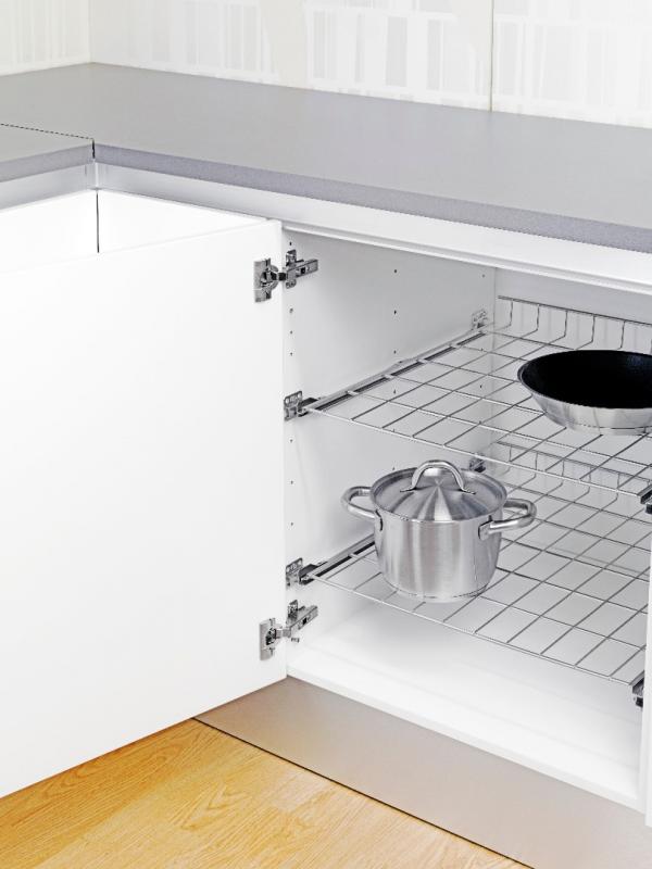 Pelly grytskåpsgaller inkl. monteringskena och skruv - Vit