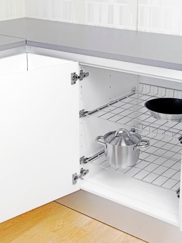 Pelly grytskåpsgaller inkl. monteringskena och skruv - Vit