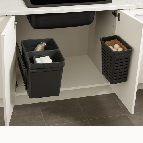 Pelly källsorteringskärl - 8liter+14Liter & 8liter ventilerad - Antracit