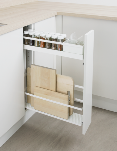 Pelly smalt utdrag för kryddor och skärbrädor-150mm skåp