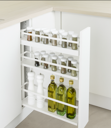 Pelly smalt utdrag för kryddor och flaskor 200mm skåp