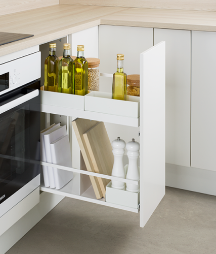 Pelly Utdragsfack - Dedicated books & bottles antracit- 300mm skåp