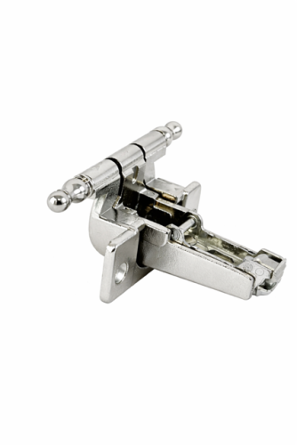 Nexis Click-On 180 grader överfals, förnicklad med decorknopp.