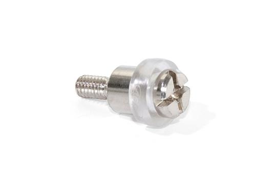 HYLLBÄRARE / DÖRRSTOPP 712 NICKEL MED TRANSPARENT RING FÖR 5 MM HÅL