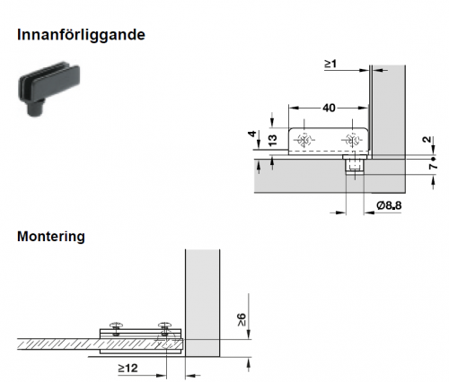 GLASDÖRRSGÅNGJÄRN SVART