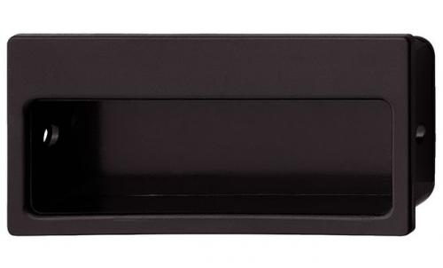 Handtag infällt, svart plast