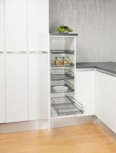 Pelly köks- och garderobskorg-  inkl. monteringsskena